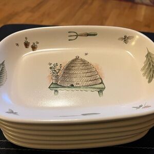 Pfaltzgraff Naturewood rectangular appetizer dishes - 6